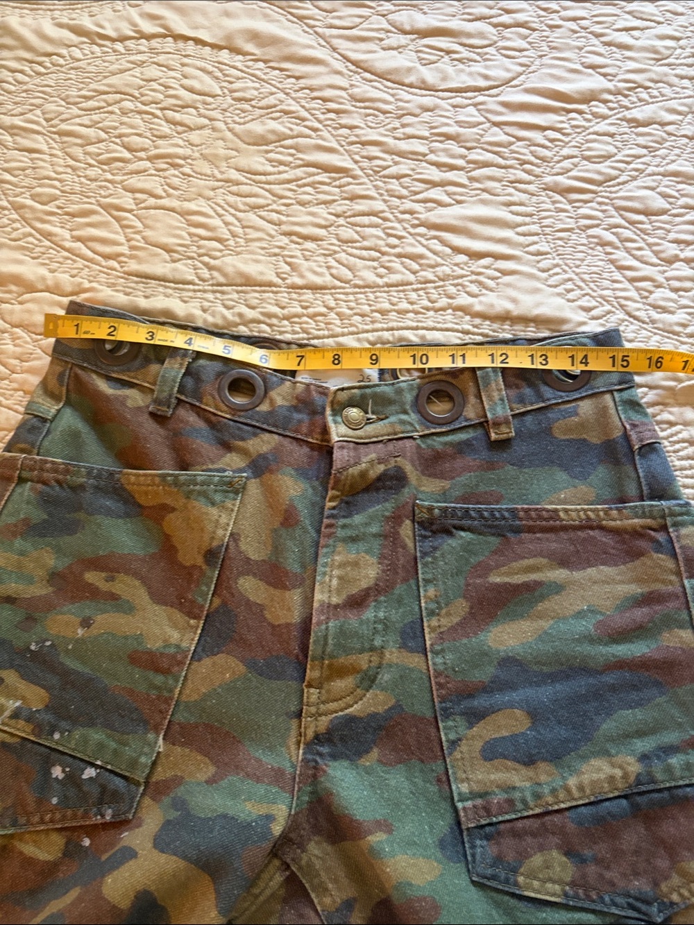 We The Free Women's Camo Boyfriend Jeans - Green/Brown - Picture 4 of 5